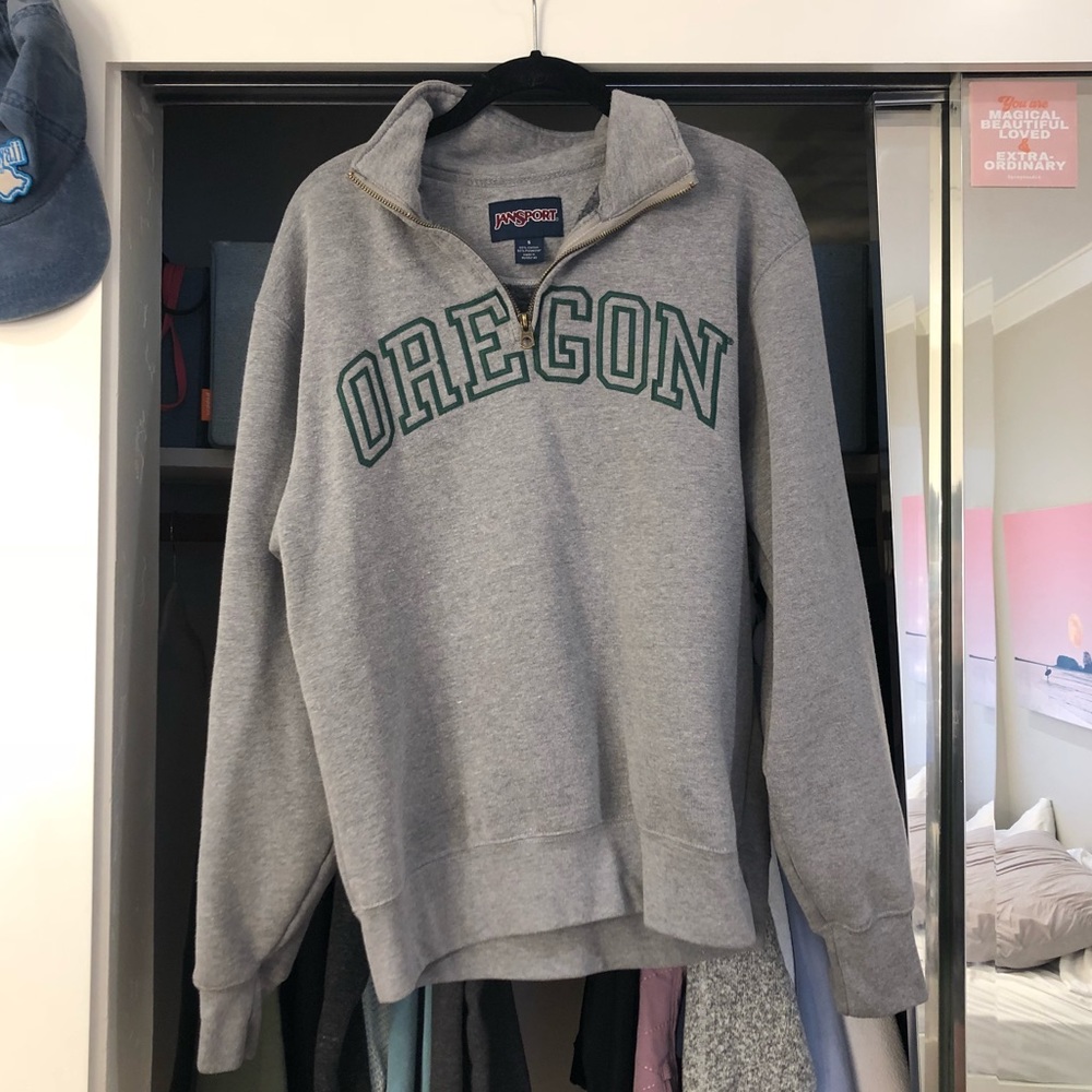 University of Oregon Quarter Zip Sweatshirt U OF O